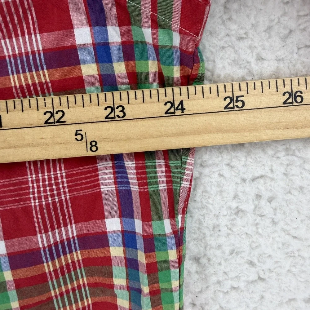 Ralph Lauren Shirt Mens XL Red Plaid Long Sleeve Button Down Pony Custom Fit